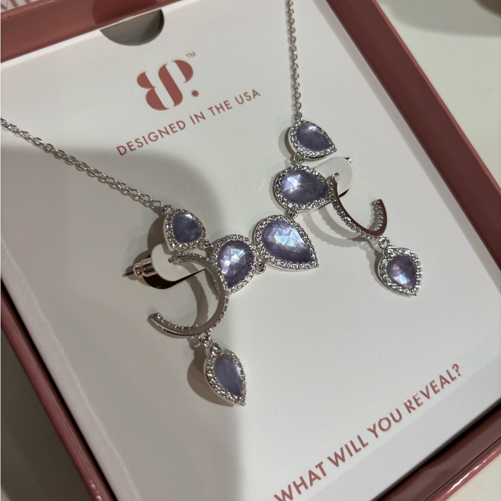 Elegant Silver and Purple Necklace by BP